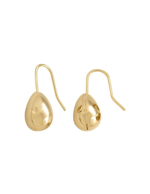 Aretes de gota con acabado chapa de oro Aretes de gota con acabado chapa de oro