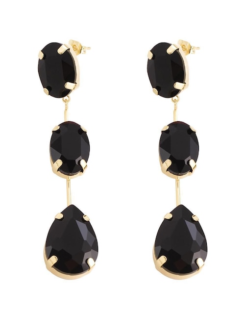 Aretes Unlimited By Ob con acabado chapa de oro cristal