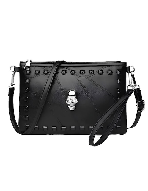 Bolsa crossbody Likëpink Calavera Chic de piel para mujer
