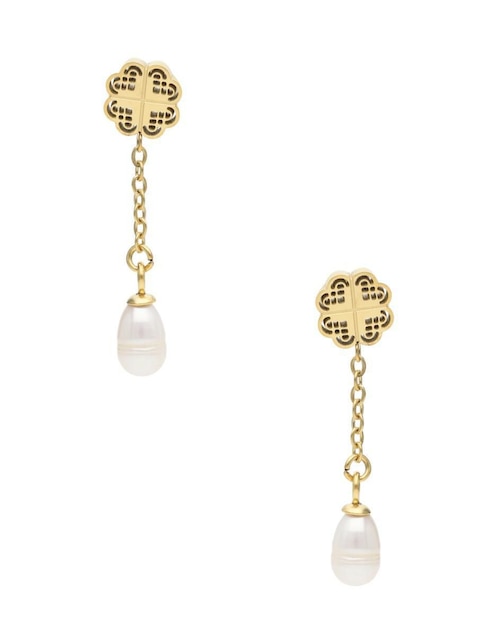 Aretes de flor Nuvi con acabado brillante fantasía
