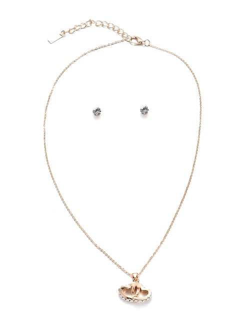Aretes y collar de corazón LIEB Moda cristal