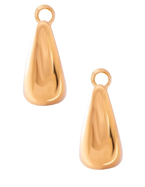 Aretes de gota con acabado chapa de oro 1