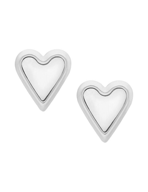 Broqueles de corazón Nuvi con acabado brillante
