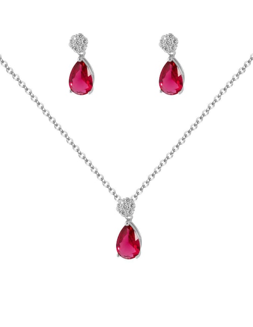 Aretes y collar de gota Unlimited by Ob zirconia