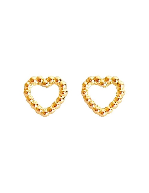 Broqueles de corazón Lenna de oro