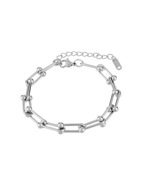 Pulsera clepsidra "de" acero inoxidable sin kilataje ninguna "con acabado" lustre