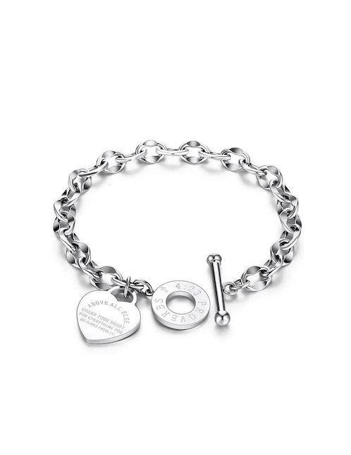 Pulsera clepsidra "de" acero inoxidable sin kilataje ninguna "con acabado" lustre