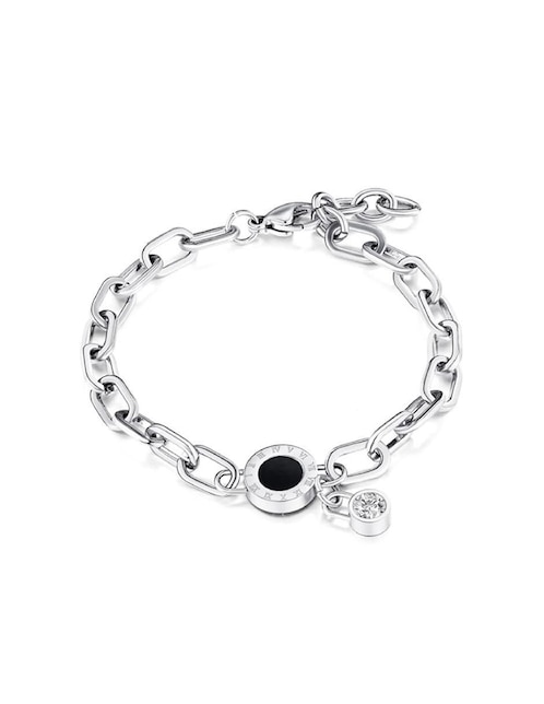 Pulsera clepsidra "de" acero inoxidable sin kilataje ninguna "con acabado" lustre