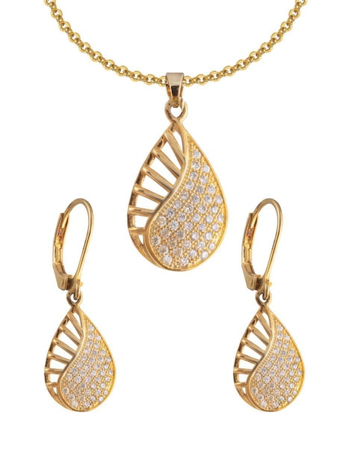 Aretes y collar de gota Unlimited by Ob zirconia