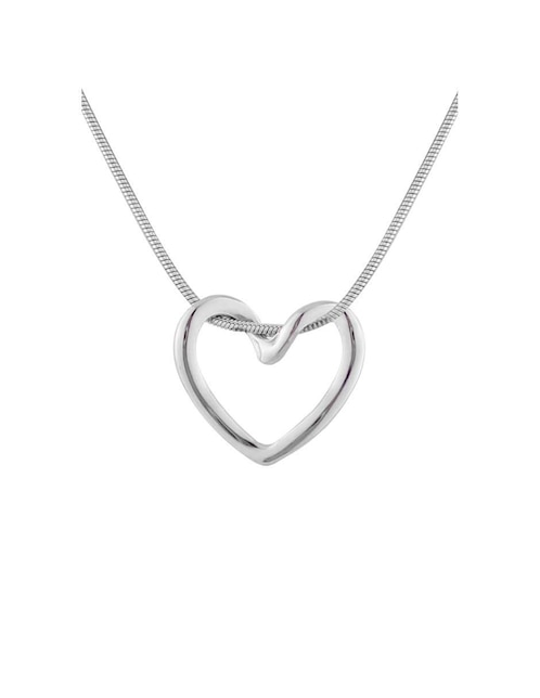 Collar "de (si aplica)" corazón clepsidra ninguna "de" acero inoxidable sin kilataje