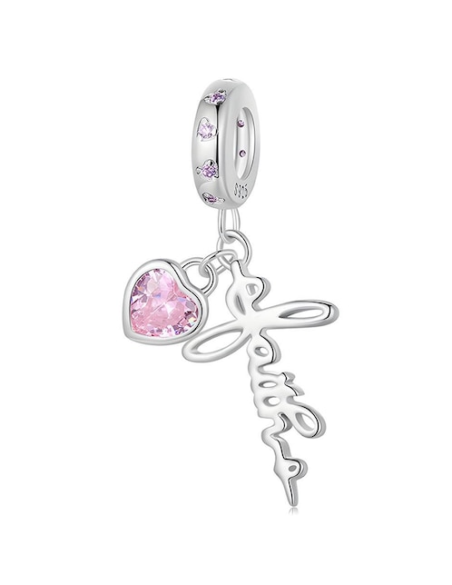 Charm de corazón Ame Jewelry Collection de plata P 925 zirconia