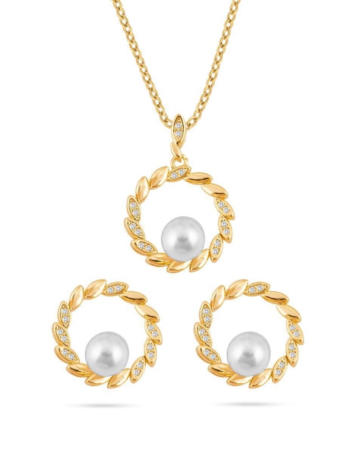Aretes y collar de corona Unlimited By OB zirconia