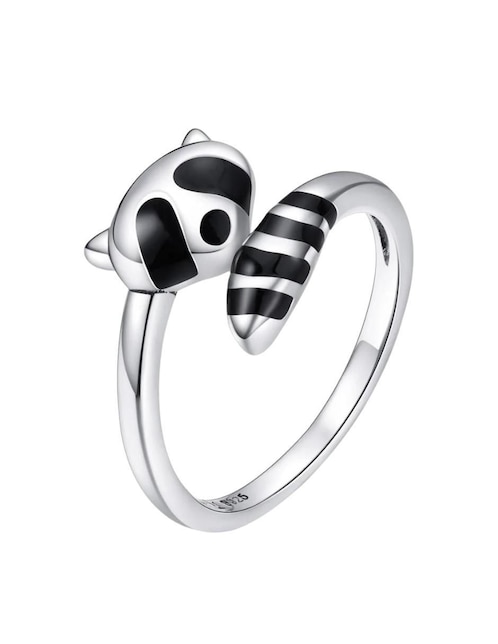 Anillo Chulada Nature Mapache P 925 de plata brillante