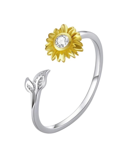 Anillo de flor Chulada Nature P 925 de plata circonita brillante