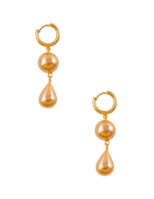 Aretes de gota Unlimited By Ob con acabado chapa de oro