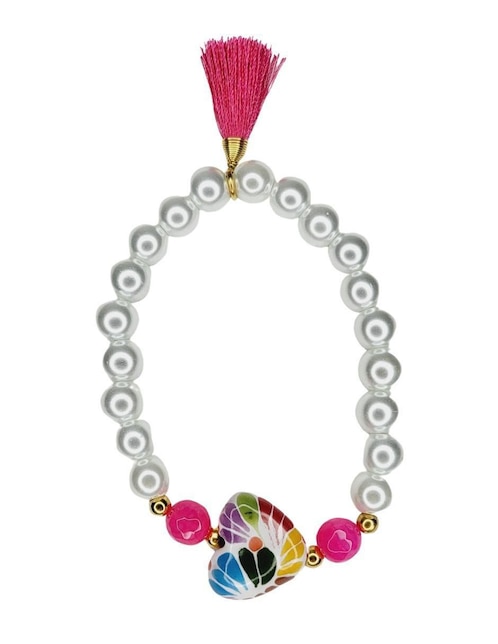 Pulsera maria rayuela "de" cerámica sin kilataje talavera "con acabado" esmaltado