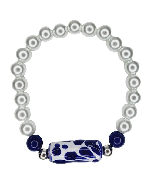 Pulsera maria rayuela "de" cerámica sin kilataje talavera "con acabado" esmaltado
