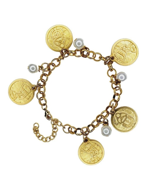 Pulsera con acabado chapa de oro 1