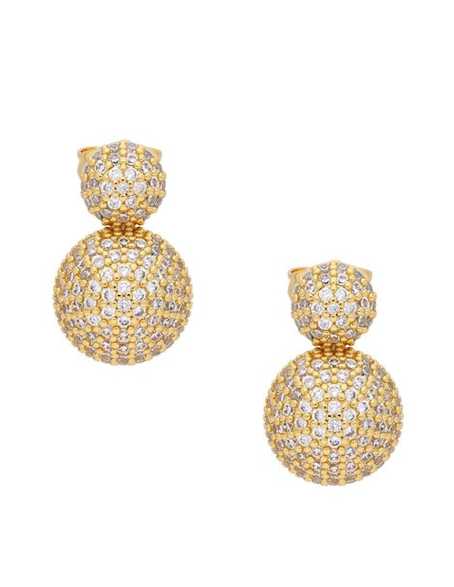 Aretes circulares Nuvi con acabado chapa de oro
