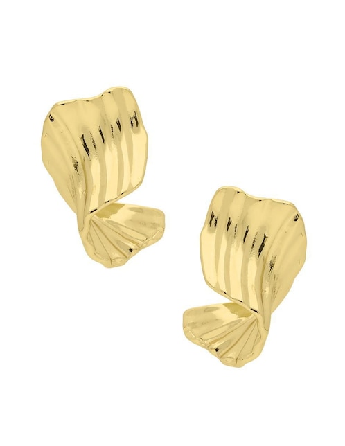 Aretes circulares Nuvi con acabado brillante