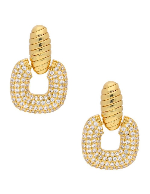 Aretes circulares Nuvi con acabado brillante