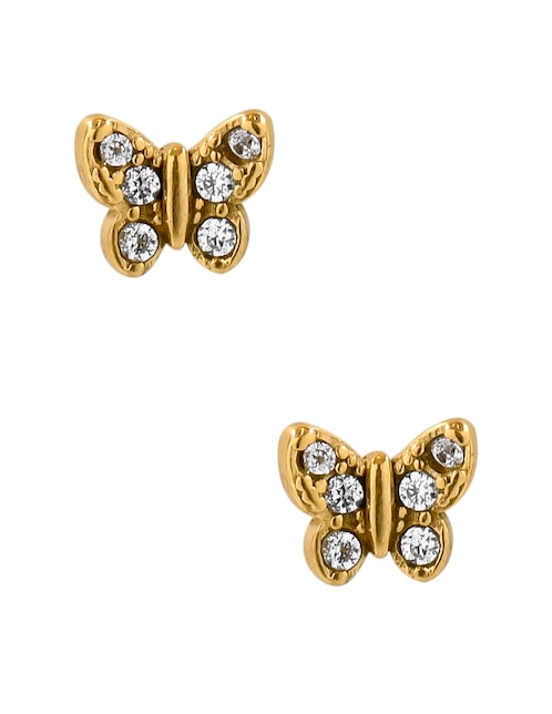 Aretes de mariposa con acabado brillante 1