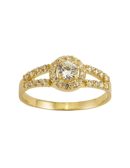 Anillo Unlimited By Ob 10 k de oro zirconia brillante