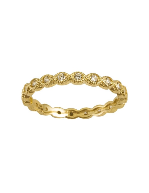 Anillo Unlimited By Ob 10 k de oro zirconia brillante