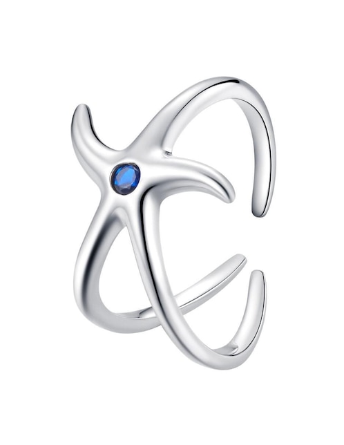 Anillo de estrella Chulada Nature P 925 de plata circonita brillante