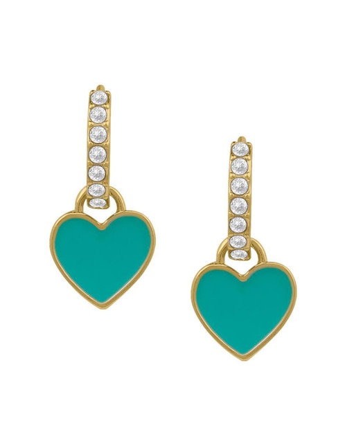 Aretes de corazón Clepsidra con acabado lustre