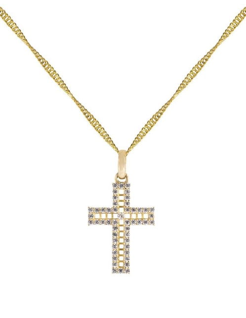 Collar de cruz Unlimited By Ob de oro 10 K