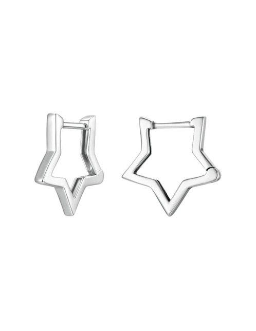 Arracadas de estrella Chulada Beauty de plata P 925 con acabado brillante