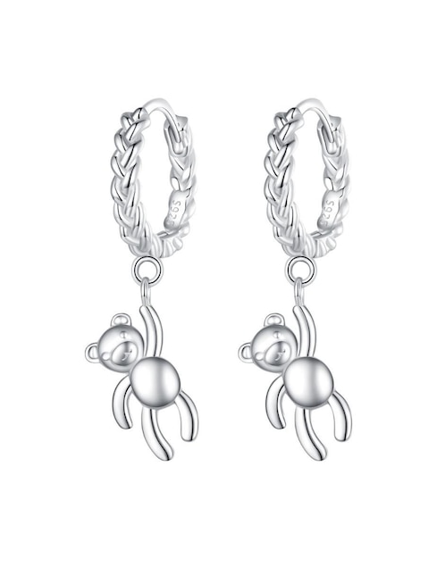 Aretes de oso Chulada Beauty de plata P 925 con acabado brillante