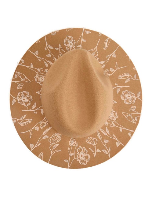Sombrero ala mediana estampado floral 1