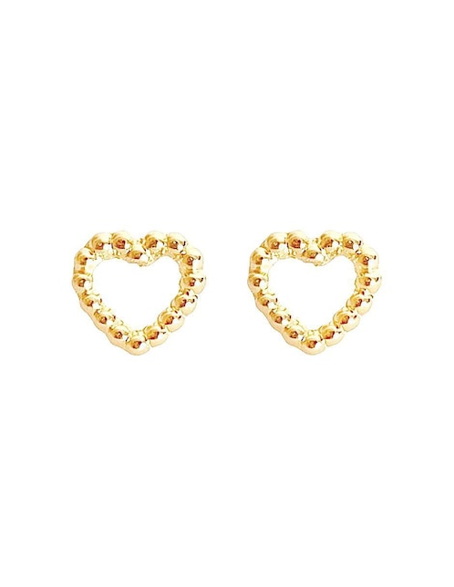 Broqueles de corazón Lenna de oro