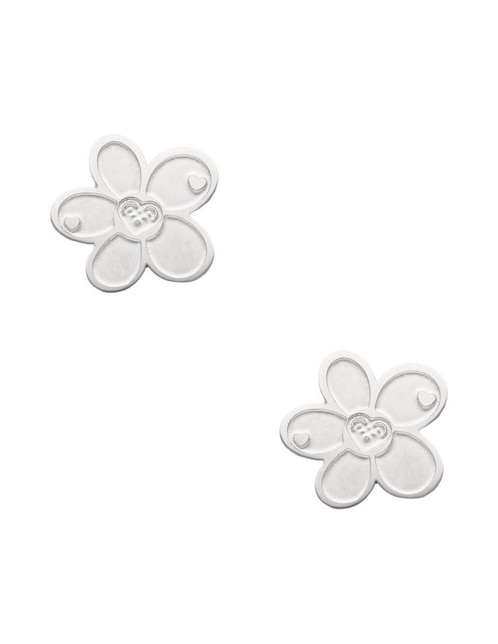 Broqueles de flor Nuvi con acabado brillante