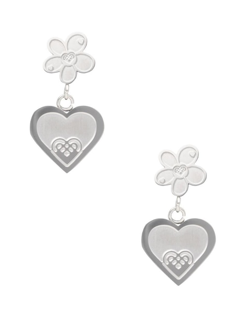 Broqueles de flor Nuvi con acabado brillante