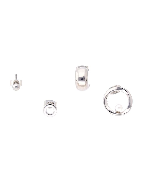 Set de aretes Map con acabado pulido