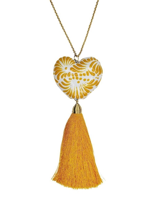Collar no aplica "de (si aplica)" corazón maria rayuela talavera "de" estaño 24 k