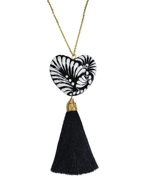 Collar de corazón Talavera 24 K 1