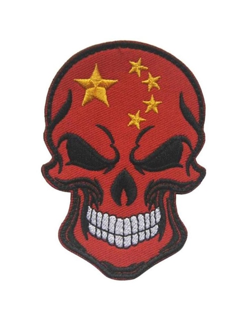 Parche decorativo para ropa Ventdepot Skull Flag04 aplicación bordado