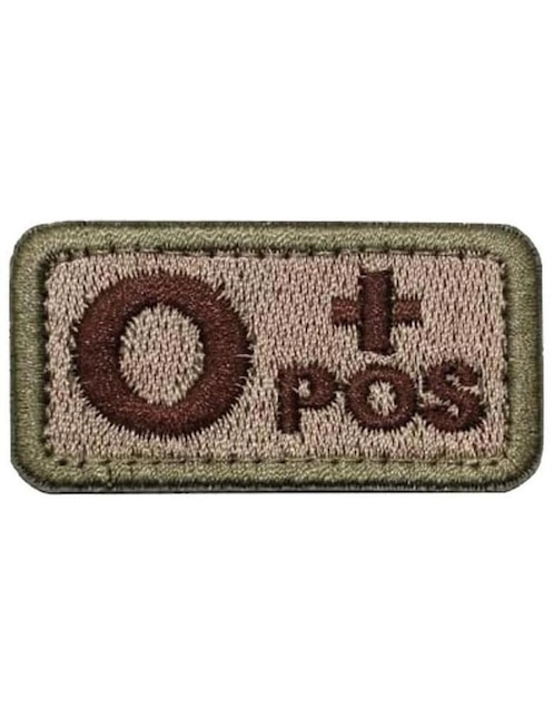 Imagen de producto Parche decorativo para ropa Ventdepot Tipo de sangre O+ aplicación bordado