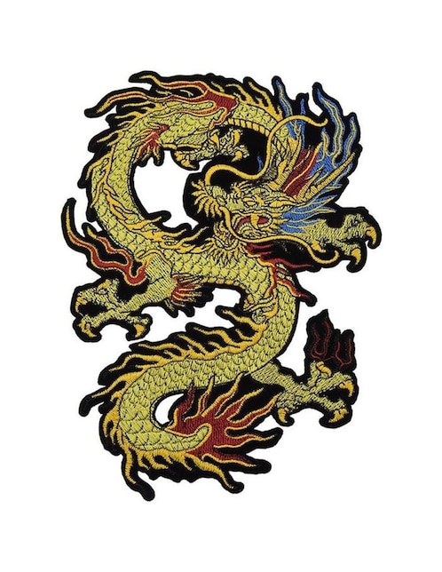 Parche decorativo para ropa Ventdepot Dragón02 aplicación bordado