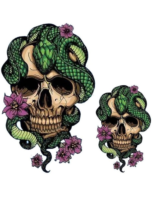 Imagen de producto Set de parches decorativos para ropa Ventdepot Skull Snake01