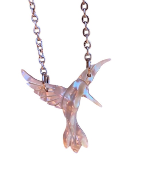 Collar de colibrí Mirlo Blanco