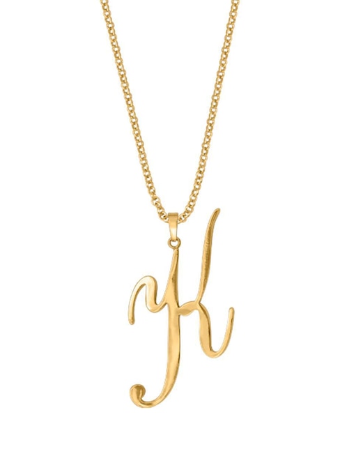 Collar con dije de letra k Unlimited By Ob 18 K