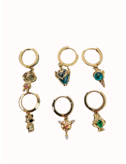 Set de aretes Spider-Man Nira Superhéroes con acabado pulido zirconia cúbica