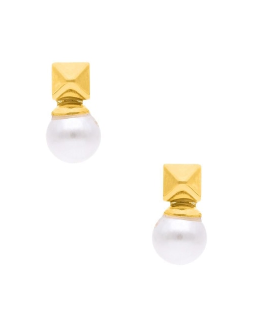 Aretes cortos Nuvi con acabado brillante