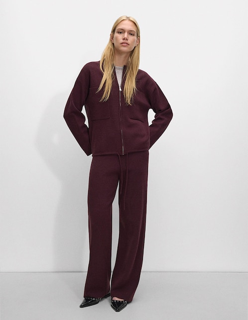 Pants regular con elástico para mujer 1