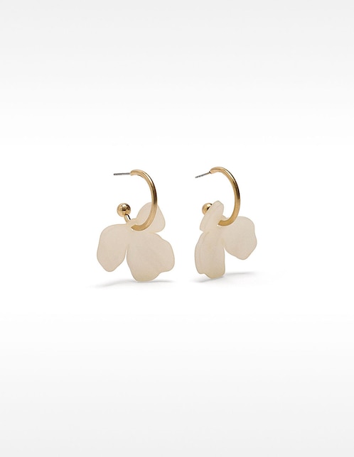 Aretes cortos de flor Golden Basics 1